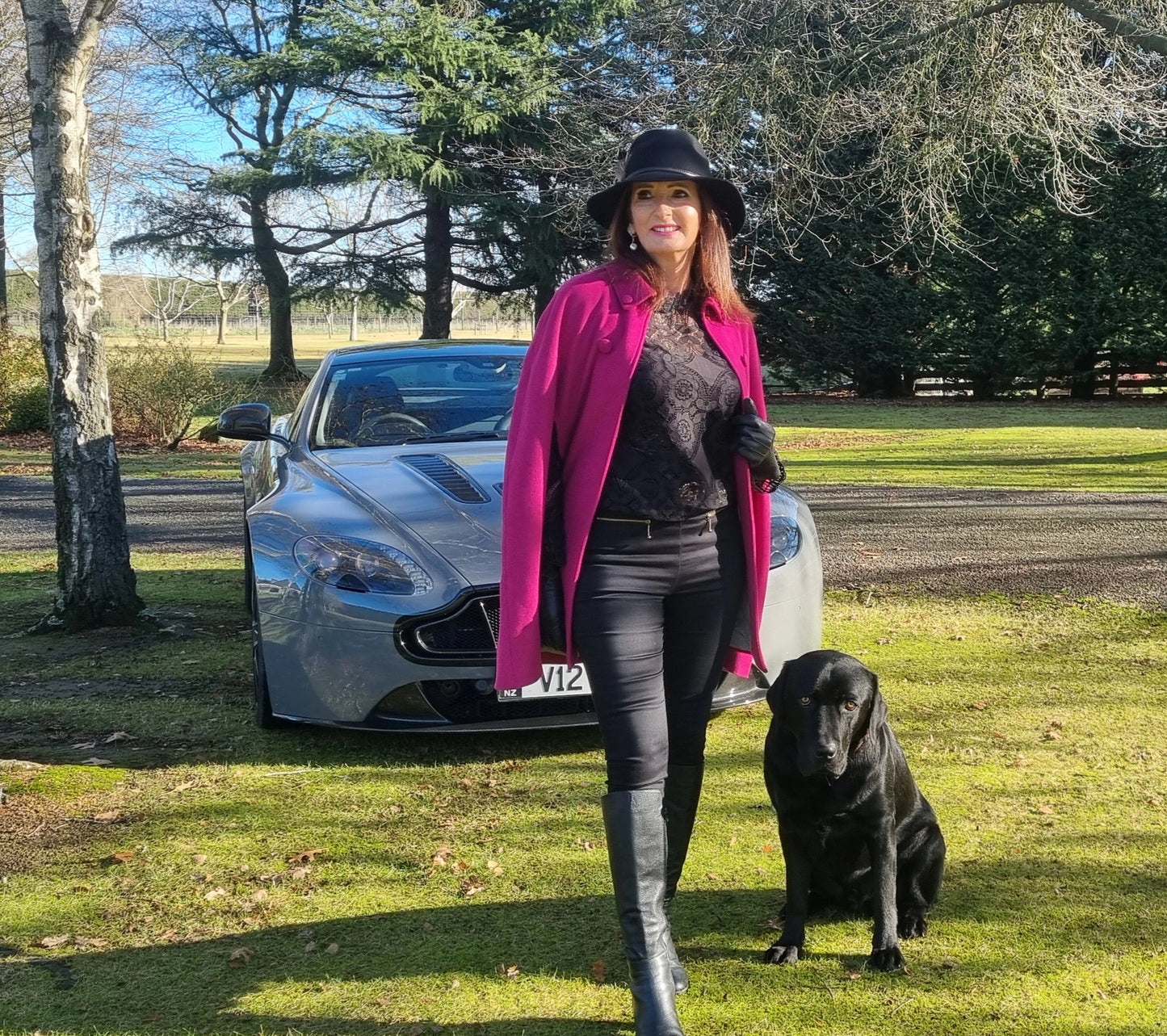 Luxury Audrey Cape - Cerise Pink