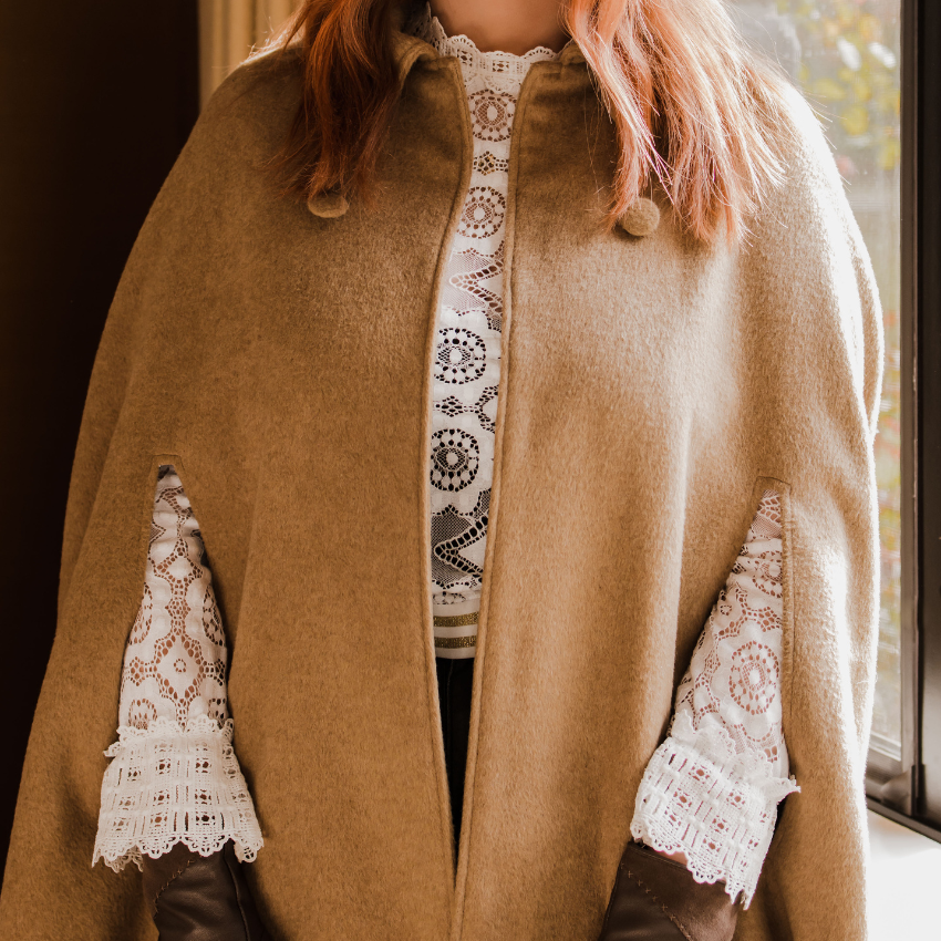 Luxury Audrey Cape - Camel
