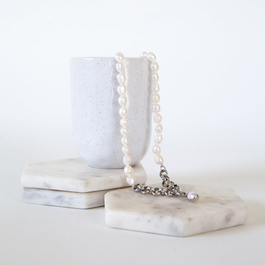 Pearl & Silver Necklace