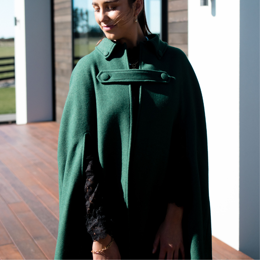Luxury Audrey Cape - Emerald