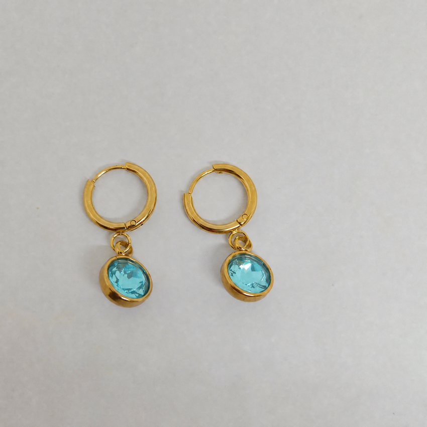Golden Aqua Earrings